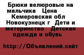 Брюки велюровые на мальчика › Цена ­ 600 - Кемеровская обл., Новокузнецк г. Дети и материнство » Детская одежда и обувь   